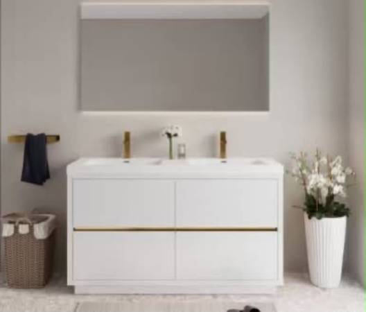 60 inch bathroom vanity woth sink 1