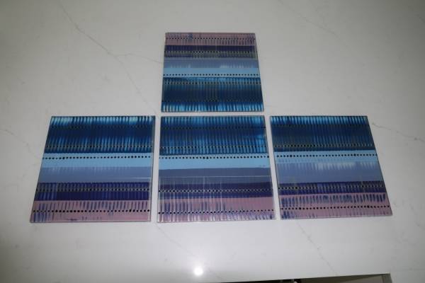 CONTEMPORARY, MODERN WALL ART BY STEPHEN WAGNER, 4 PIECE SET 1