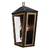 new 2-Light fixture Black + Gold Tapered Outdoor Wall Lantern Sconce 2 thumbnail