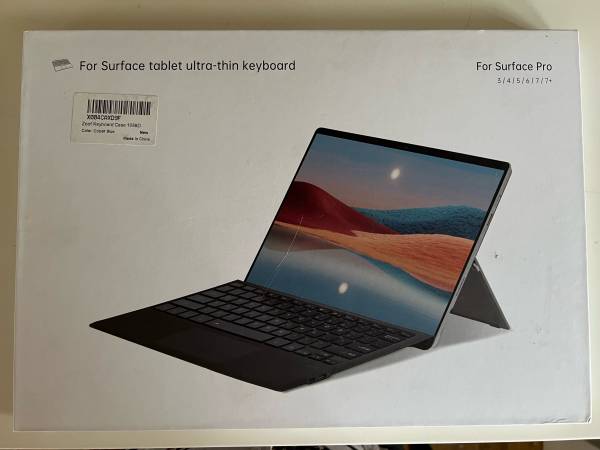 New Surface Pro Ultra-Thin Keyboard Cover w/ Touchpad – Cobalt Blue 1
