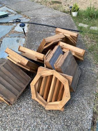 octagonal gable vent wooden hand made 1