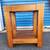 West Elm Cube Nightstand Lamp Side Table drawer chestnut brown 10 thumbnail