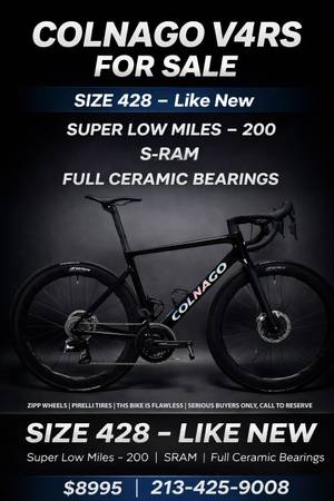 Colnago v4rs - size 428 - Like New - Super Low Miles 1