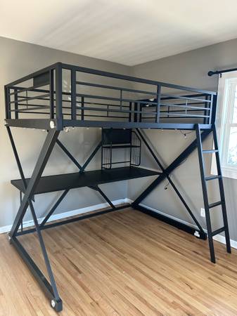 Full size bunk bed/desk 1