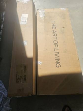 NEW Upholstered Queen Platform Bed and 10" Medium Memory Foam Mattress 1