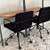 Cb2: BLACK VELVET 'Rouka' SWIVEL DINING - DESK - ARMCHAIR /s 3 thumbnail