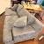 Beautiful blue-gray suede couch - Big! 2 thumbnail