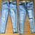 2pr Size 8 Democracy Ab Tech Raised Fray Ankle Denim Blue Jeans 1 thumbnail