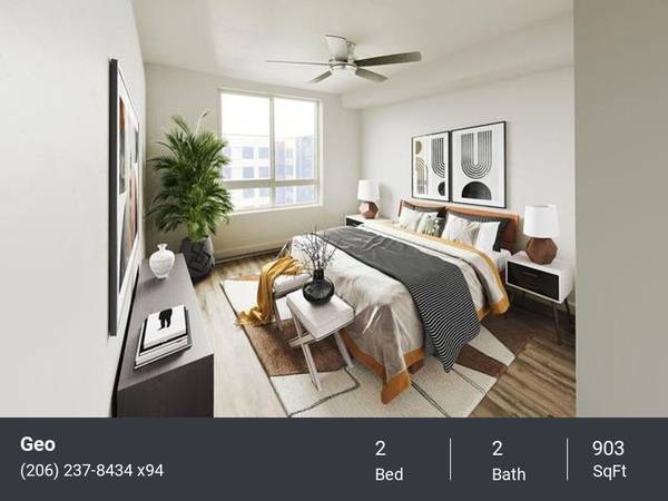 $2,778 / 2br - 903ft2 - Must-See 2 BR/2 BA with Oversized Closets & Reserved Garage Parkin (Shoreline)63799881970689120