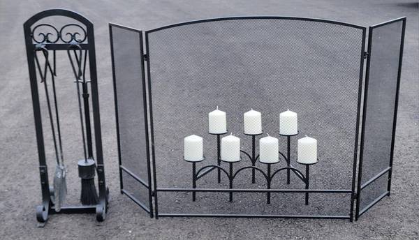 Fireplace Screen & Tools 1