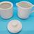 White Ceramic Creamer & Sugar Set 3 thumbnail