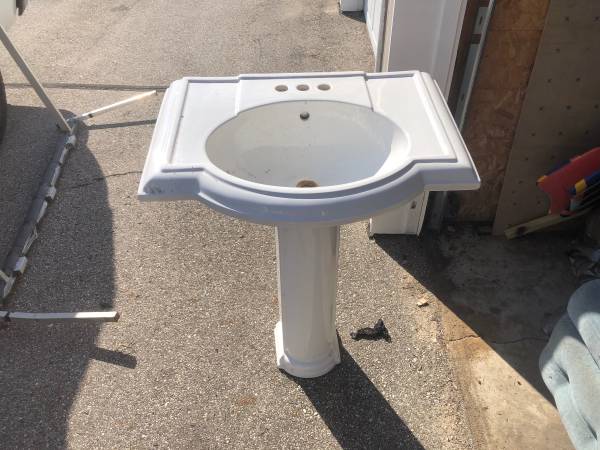 Pedestal bathroom vanity 1