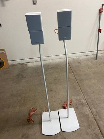 Bose double cubes on stands 1