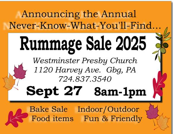 RUMMAGE SALE 1