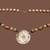 Wooden Bead and Encrusted Brass Pendant Necklace 1 thumbnail