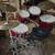 Red Yamaha drum set with hardware and cymbals. 2 thumbnail