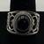 Sterling Silver & Black Onyx Filagree Ring Size 7.5 1 thumbnail