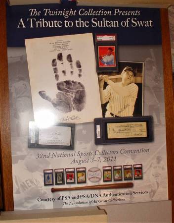 Babe Ruth A Tribute to the Sultan of Swat Memorabilia Poster PSA/DNA 1