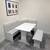 Corner Dining Set w/ Hidden Storage – White & Gray 3 thumbnail