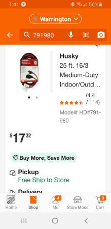 Extension cord - $10 (Doylestown)63442996314755121