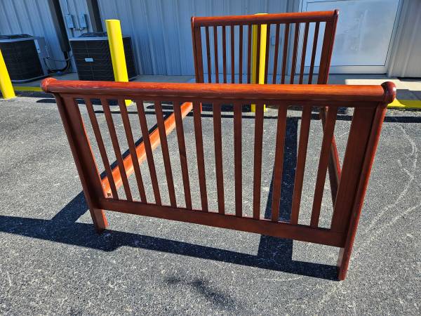 Mahogany full size bed frame 1