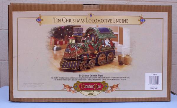 GRANDEUR NOEL COLLECTORS EDITION TIN CHRISTMAS LOCOMOTIVE 2002 NIB 1