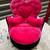 JEWELRY BOX - Black and Pink Heart Shaped Chair w/ Heart Pillows 1 thumbnail
