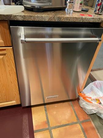 refrigerator, range, microwave & dishwasher 1