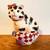 Cookie Jar 🍪 🍪 ~ Cat in Yarn Basket~ Black & White~ Cute! 1 thumbnail