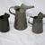 3) Vintage Antique 1 Qt. + 2 Qt. Oil Fuel cans with Funnels 1 thumbnail