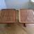 Pair Vintage Afi SeaTeak Square Coffee Grate Tables 2 thumbnail