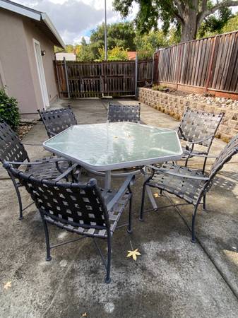 Patio Table and Six Chairs 1