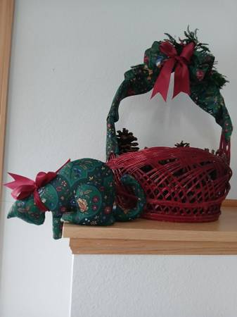 Calico Cat and Basket 1