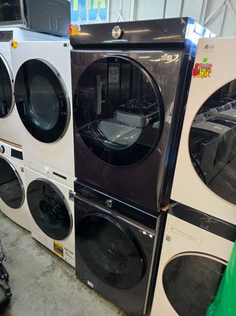 Samsung black bespoke steam Used washer new gas dryer 1