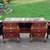 FANCY HAND-CARVED MAHOGANY VANITY & PAIR CHERRY ROCOCO BEDSIDE TABLES 6 thumbnail