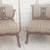 Antique velvet slippers chair pair 7 thumbnail