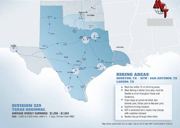 Class A CDL Drivers- Texas Regional Fleet! $1,200-$1,800 per week! 1