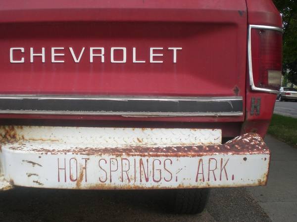 WANTED Old Truck Bumper with Hot Springs Dealer Name 1