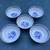 Chinese Dragon Blue White Rice Bowl Set 6 thumbnail