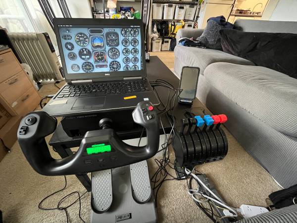 Complete set of Logitech Saitek controllers for flight simulators 1