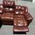 Brown Leather Reclining Couch 3 thumbnail