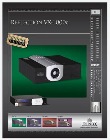 Runco VX-1000C Projector, Controller, Remote, Cables - VINTAGE 1