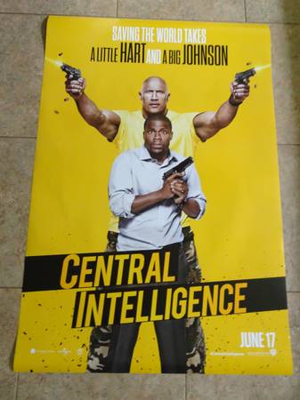 Central Intelligence - Movie Poster with Dwayne Johnson & Kevin Hart - 1