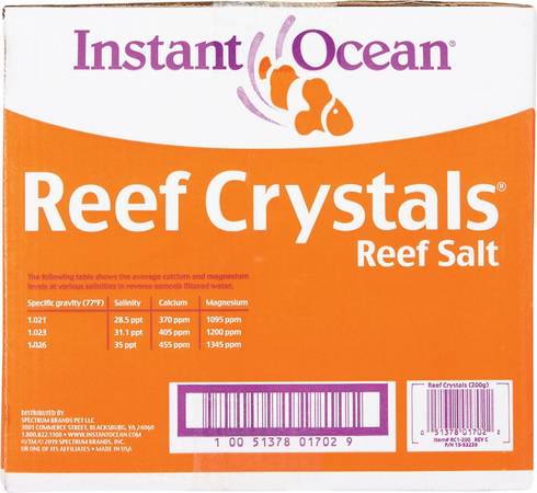 Instant Ocean Reef Fish Tank Aquarium Crystals Reef Sea Salt 200gallon 1