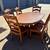 Pristine Solid Wood 47” Diameter Table 6 Side Chairs & w2 Extra Leaves 3 thumbnail