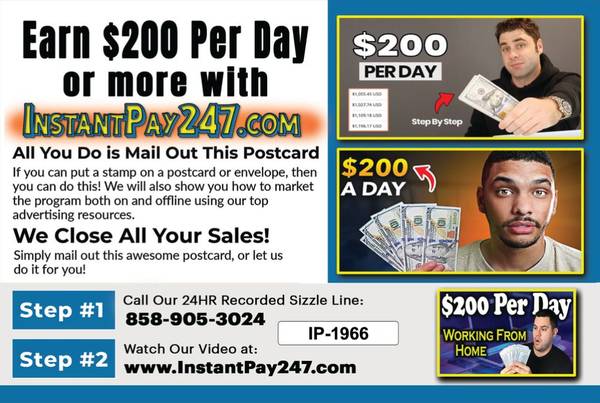 Earn $200+ Daily by Mailing Postcards! Join Our Team Today! 1