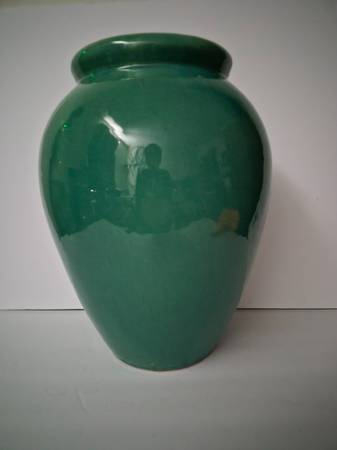 Nelson McCoy Green Oil Sand Jar Pottery  1930s Signed Local Pickup For 1