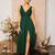 NEW Hunter Green Long Dress, Sz. 4 Small, SHEIN--Never Worn--Elegant 1 thumbnail
