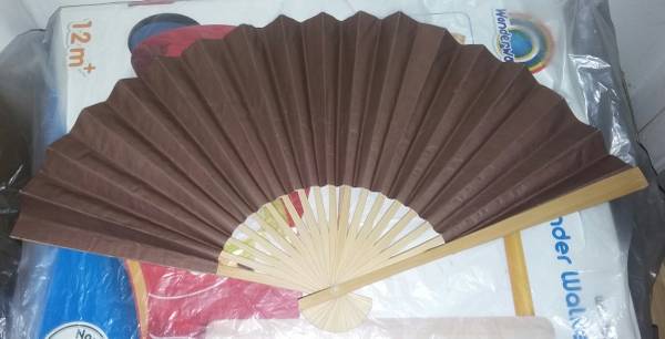 Brown paper fan 1