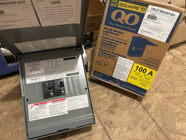 100A Square D Sub Panel 1